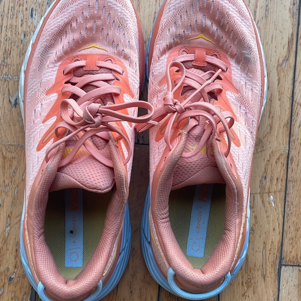 Hoka Pink Athletic Shoes Low-Top Lace-Up